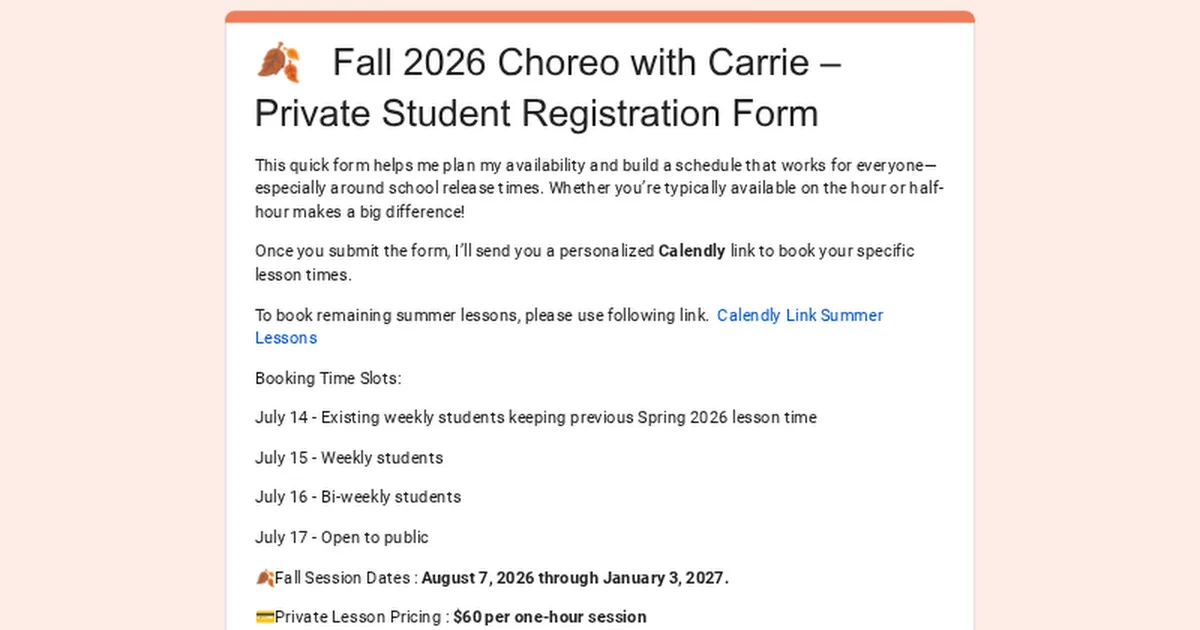 Choreo With Carrie